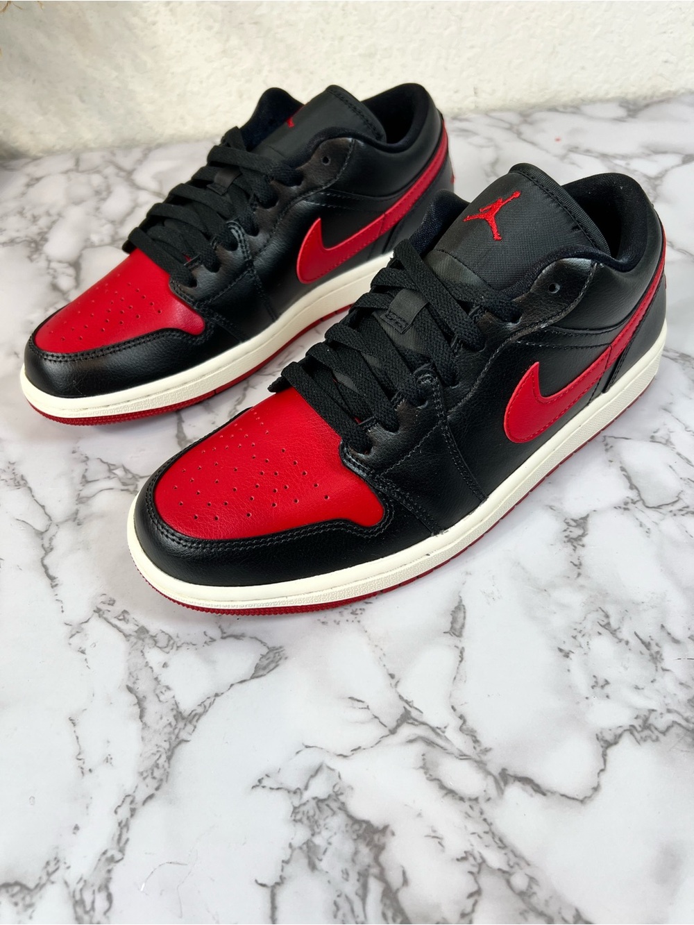 Nike Air Jordan 1 Low 'Bred Sail Women’s Shoes Size 10 - Picture 6 of 15